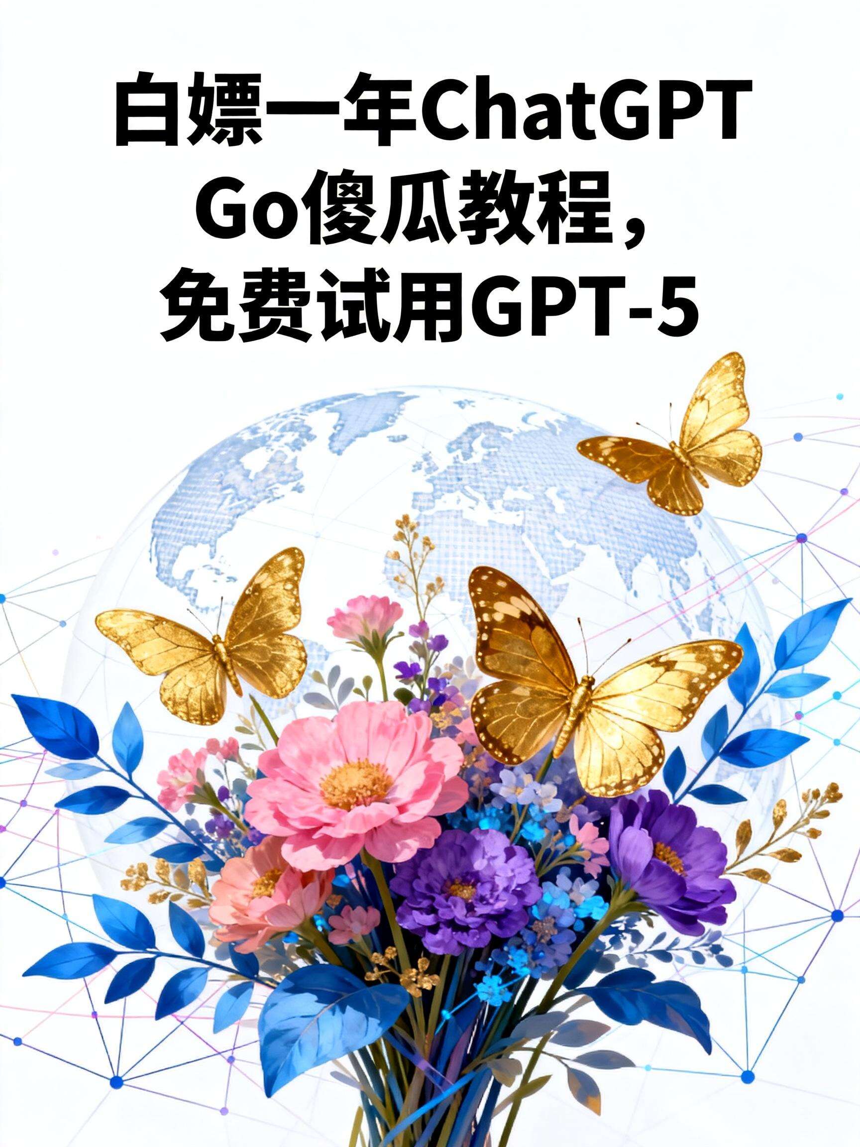 白嫖一年ChatGPT Go傻瓜教程，免费试用GPT-5